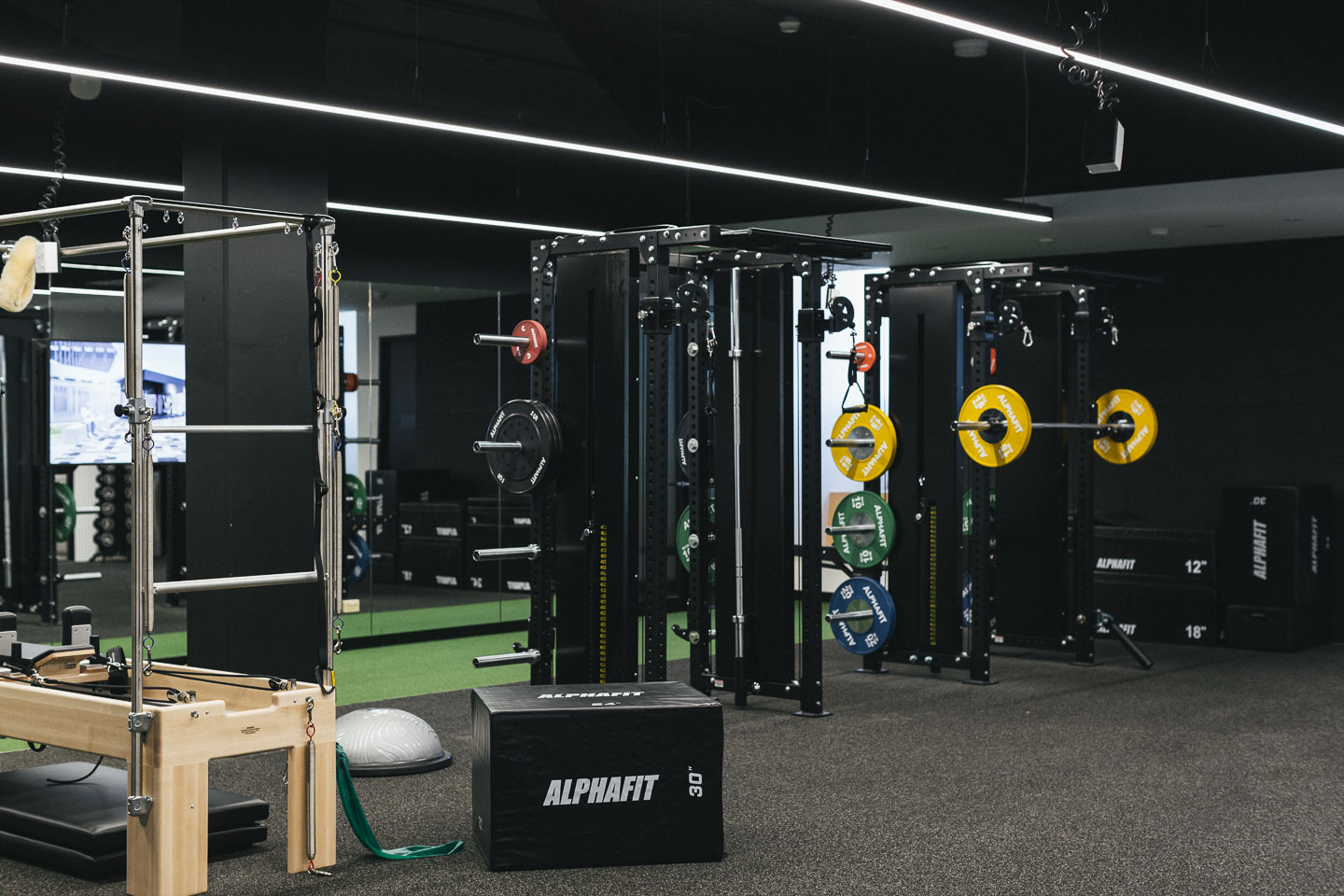The Performe gym floor inside the Collingwood FC headquarters